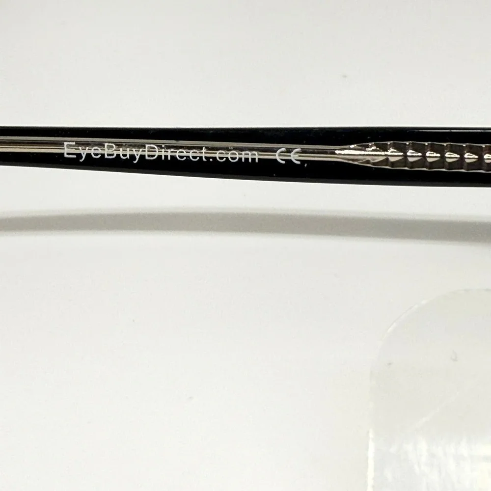 EyeBuyDirect HT066 Black Clear Oval Eyeglass Frames 50-16-135